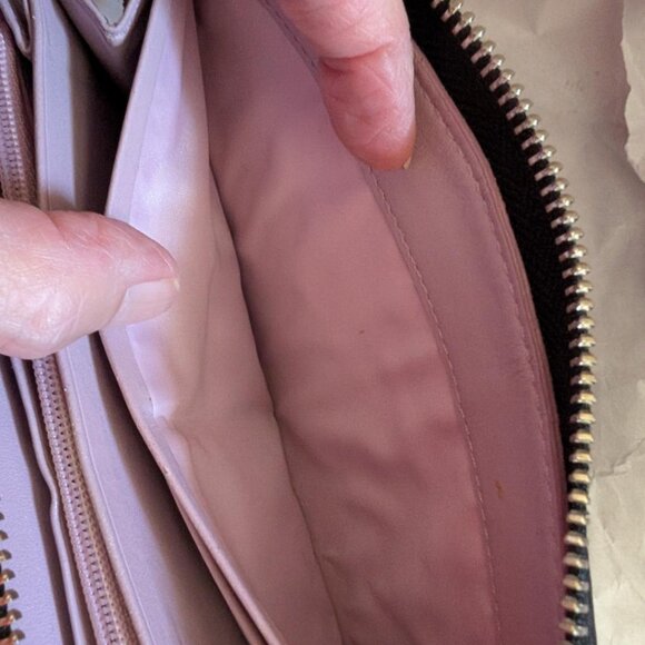 COACH Wallet Black Op Art Ashley Pleated Zip Around Clutch Wallet - Picture 8 of 12